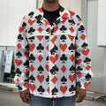Playing Card Symbols Pattern Print Men's Shirt Jacket