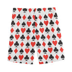 Playing Card Symbols Pattern Print Men's Sports Shorts