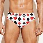 Playing Card Symbols Pattern Print Men's Swim Briefs
