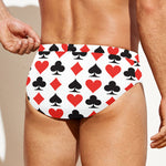 Playing Card Symbols Pattern Print Men's Swim Briefs