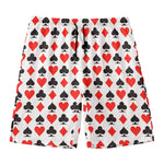 Playing Card Symbols Pattern Print Men's Swim Trunks