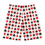 Playing Card Symbols Pattern Print Men's Swim Trunks