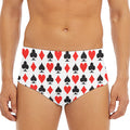Playing Card Symbols Pattern Print Men's Triangle Swim Briefs