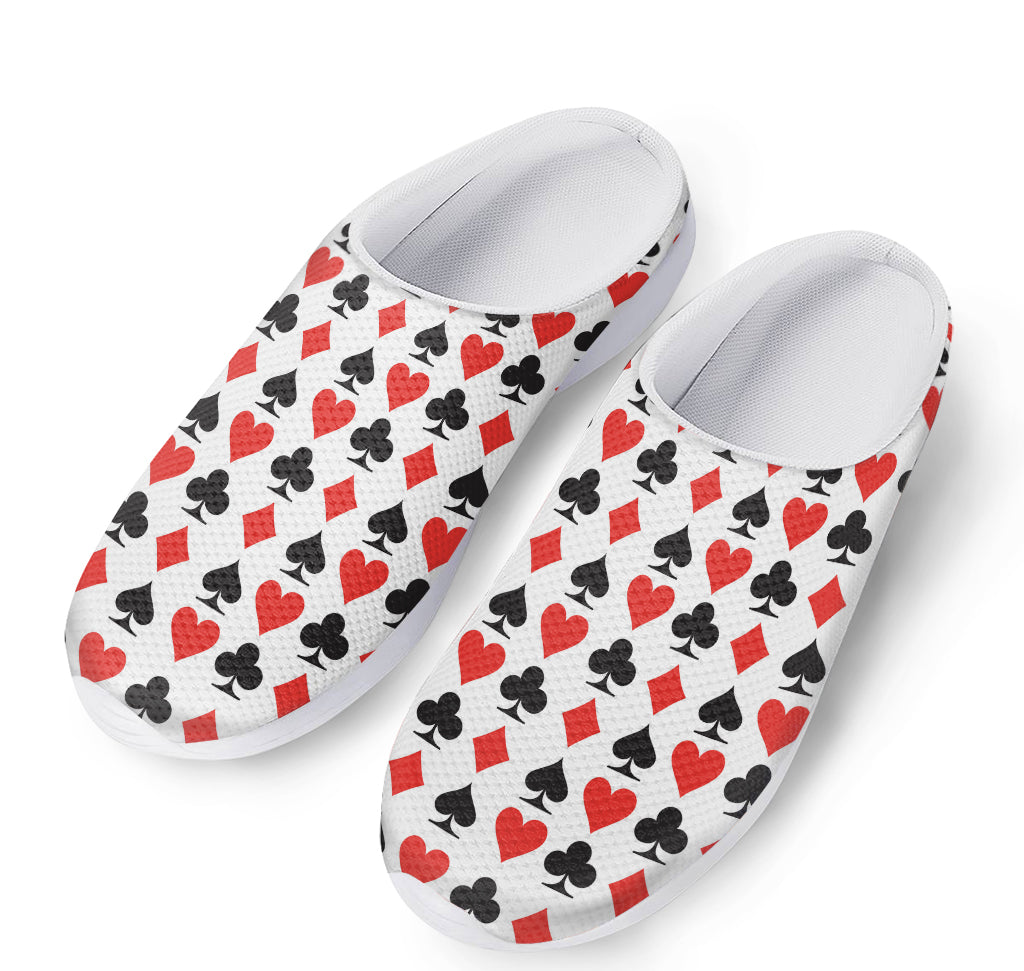 Playing Card Symbols Pattern Print Mesh Casual Shoes
