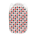 Playing Card Symbols Pattern Print Mesh Laundry Hamper