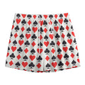 Playing Card Symbols Pattern Print Mesh Shorts