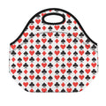 Playing Card Symbols Pattern Print Neoprene Lunch Bag