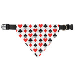 Playing Card Symbols Pattern Print Over The Collar Dog Bandana