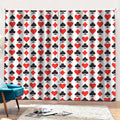 Playing Card Symbols Pattern Print Pencil Pleat Curtains