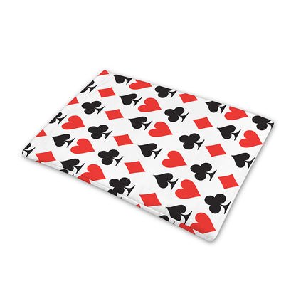 Playing Card Symbols Pattern Print Pet Cooling Mat Cover