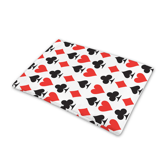 Playing Card Symbols Pattern Print Pet Cooling Mat Cover