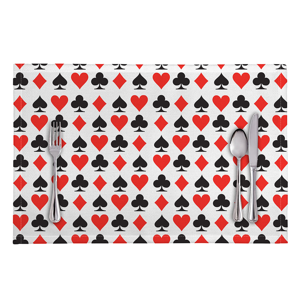 Playing Card Symbols Pattern Print Placemat