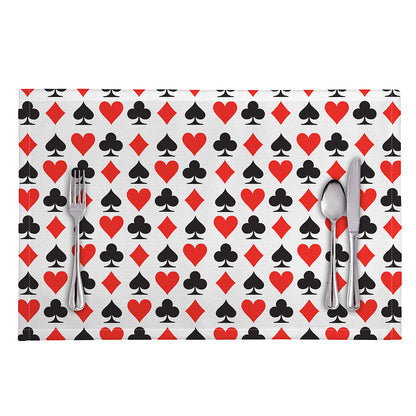 Playing Card Symbols Pattern Print Placemat