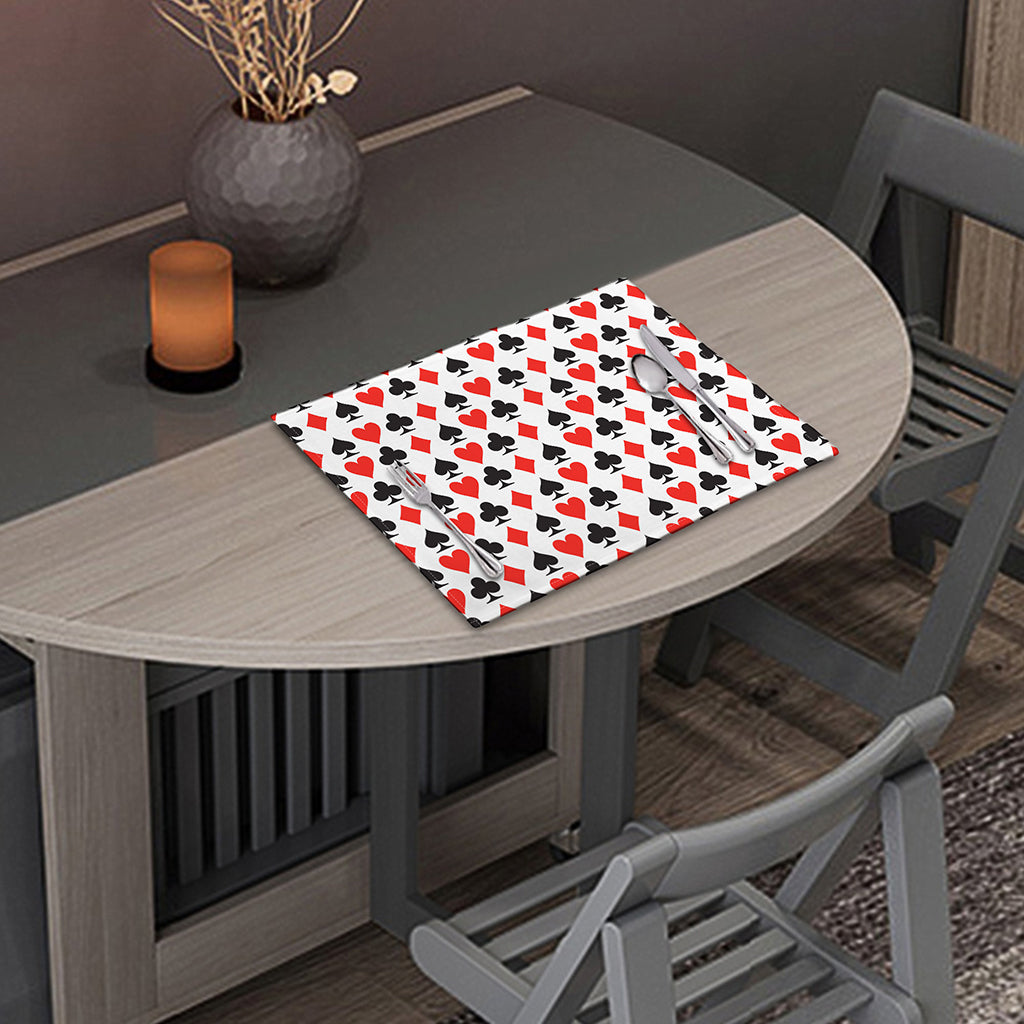 Playing Card Symbols Pattern Print Placemat