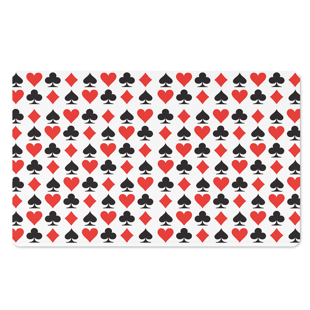 Playing Card Symbols Pattern Print Polyester Doormat