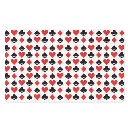 Playing Card Symbols Pattern Print Polyester Doormat