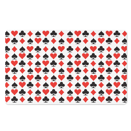 Playing Card Symbols Pattern Print Polyester Doormat