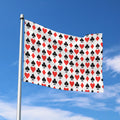 Playing Card Symbols Pattern Print Polyester Flag