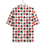 Playing Card Symbols Pattern Print Rayon Hawaiian Shirt