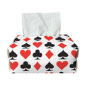 Playing Card Symbols Pattern Print Rectangle Tissue Box Cover