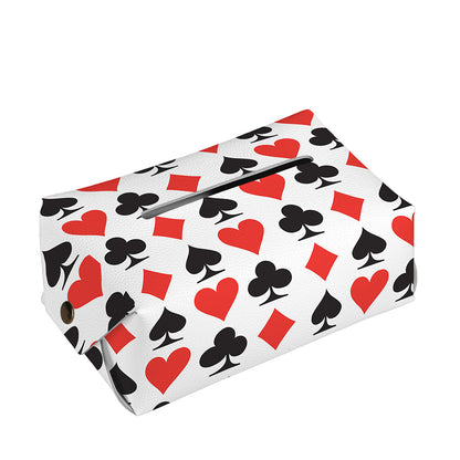 Playing Card Symbols Pattern Print Rectangle Tissue Box Cover