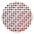 Playing Card Symbols Pattern Print Round Blanket