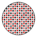 Playing Card Symbols Pattern Print Round Floor Mat