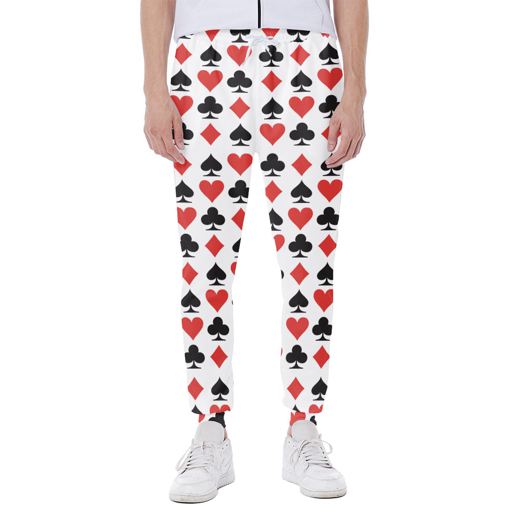 Playing Card Symbols Pattern Print Scuba Joggers