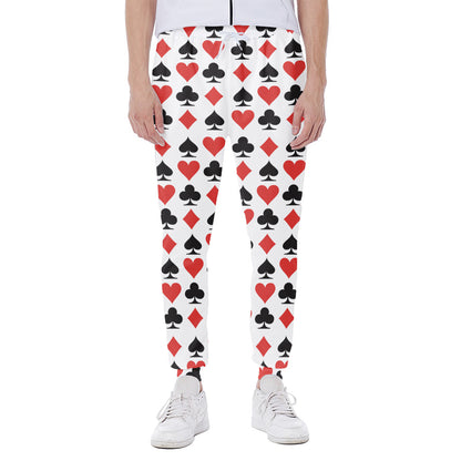 Playing Card Symbols Pattern Print Scuba Joggers