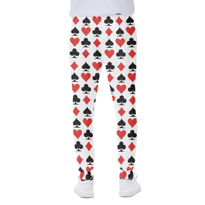 Playing Card Symbols Pattern Print Scuba Joggers