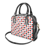Playing Card Symbols Pattern Print Shoulder Handbag