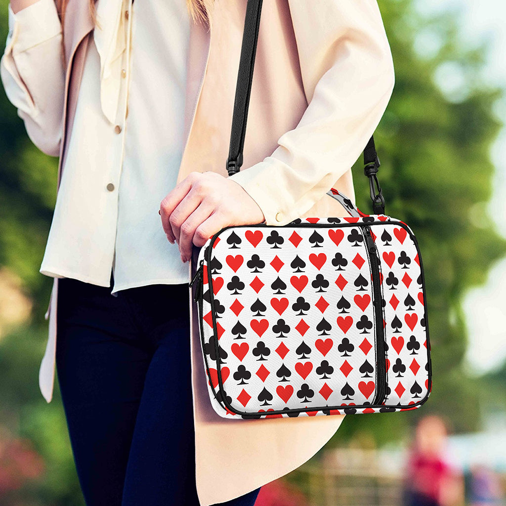 Playing Card Symbols Pattern Print Shoulder Strap Bible Bag