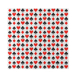 Playing Card Symbols Pattern Print Silk Bandana