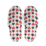 Playing Card Symbols Pattern Print Slippers