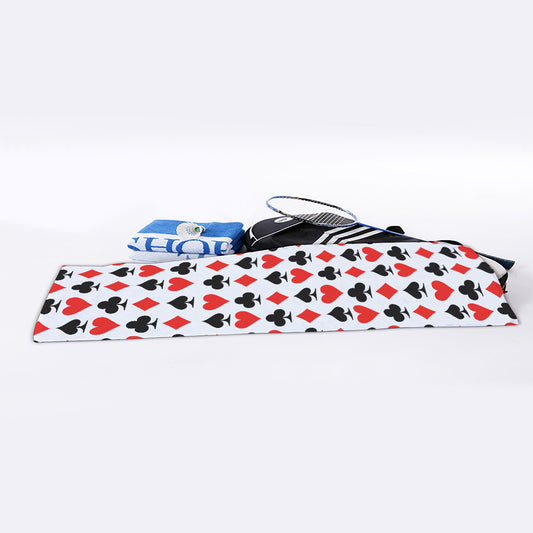 Playing Card Symbols Pattern Print Sports Towel