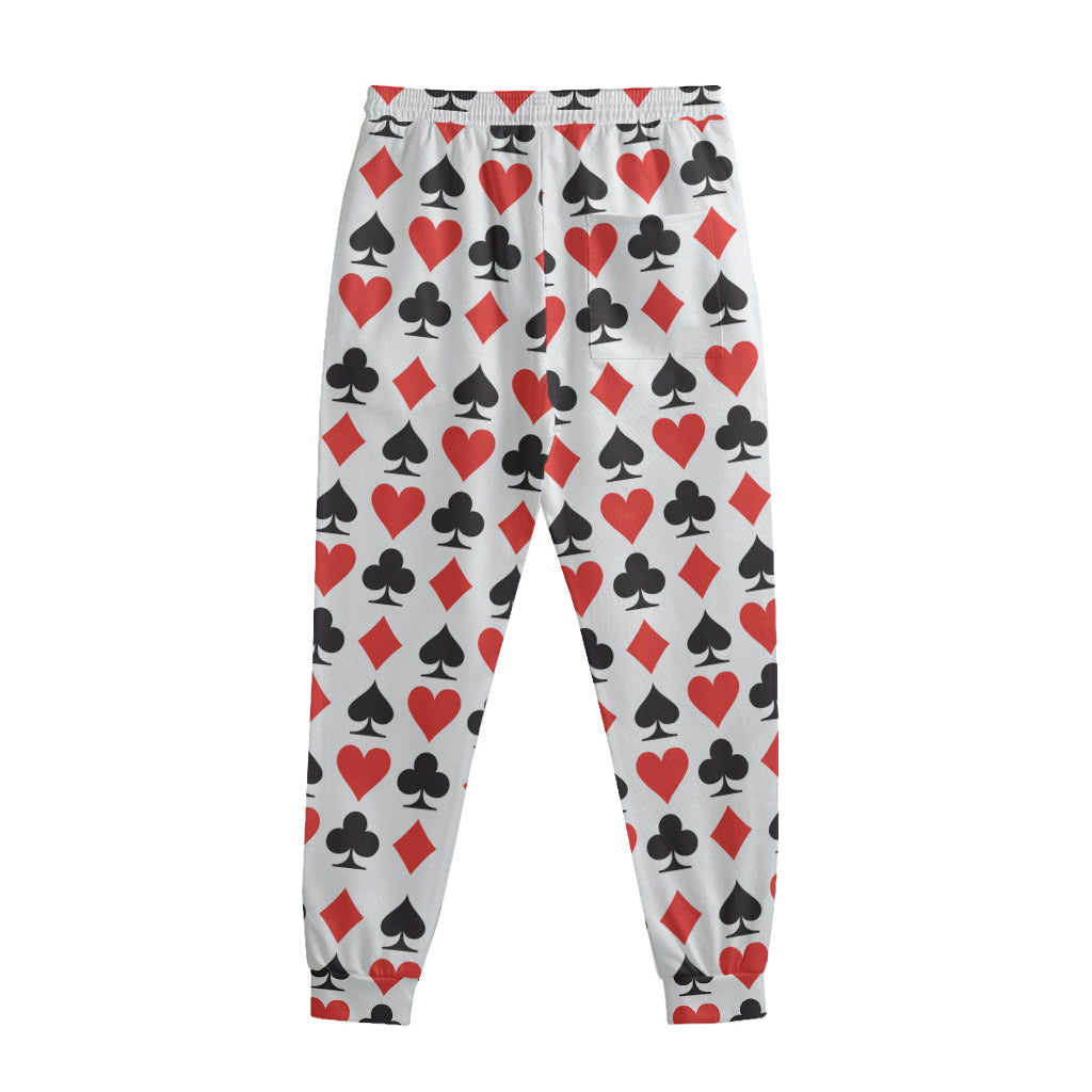 Playing Card Symbols Pattern Print Sweatpants
