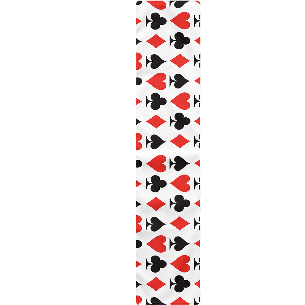 Playing Card Symbols Pattern Print Table Runner