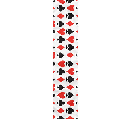 Playing Card Symbols Pattern Print Table Runner