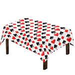 Playing Card Symbols Pattern Print Tablecloth