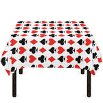 Playing Card Symbols Pattern Print Tablecloth