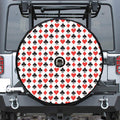 Playing Card Symbols Pattern Print Tire Cover With Camera Hole