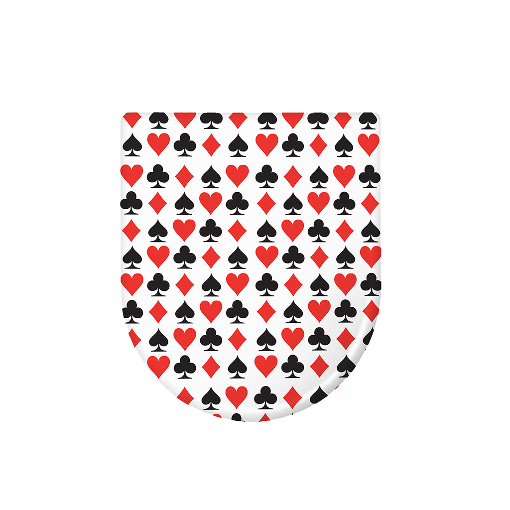 Playing Card Symbols Pattern Print Toilet Lid Cover