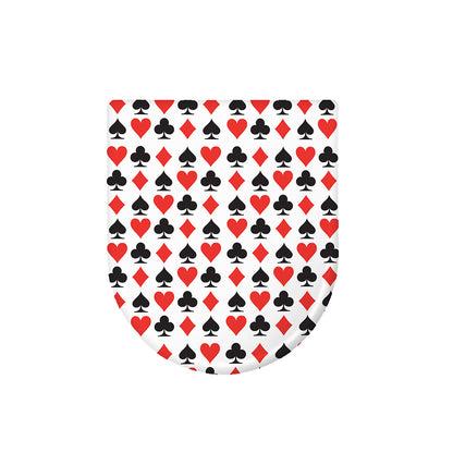 Playing Card Symbols Pattern Print Toilet Lid Cover
