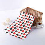Playing Card Symbols Pattern Print Towel