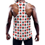 Playing Card Symbols Pattern Print Training Tank Top