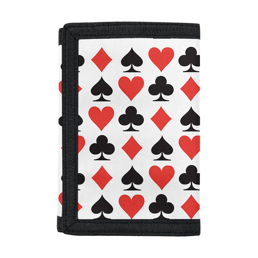 Playing Card Symbols Pattern Print Trifold Wallet