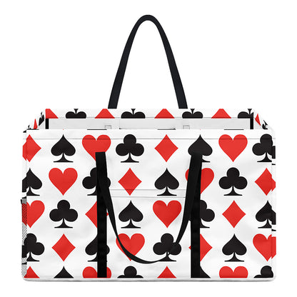 Playing Card Symbols Pattern Print Utility Tote Bag