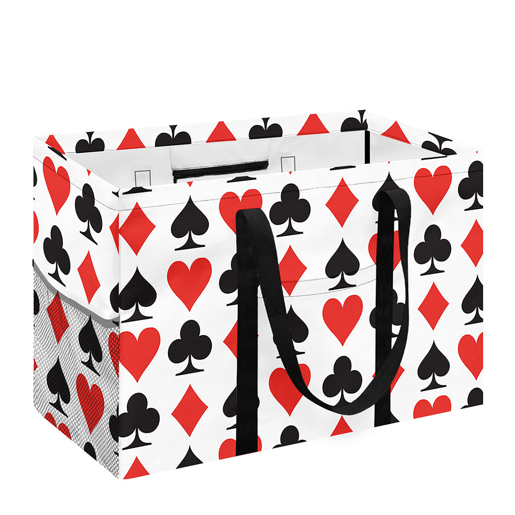 Playing Card Symbols Pattern Print Utility Tote Bag
