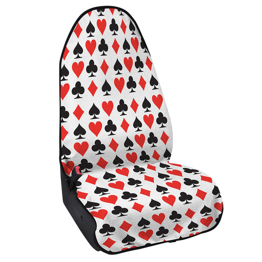 Playing Card Symbols Pattern Print Waterproof Car Seat Cover
