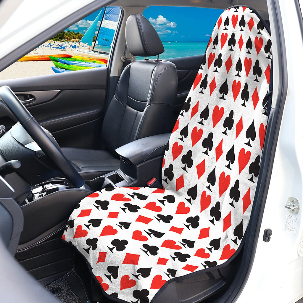 Playing Card Symbols Pattern Print Waterproof Car Seat Cover